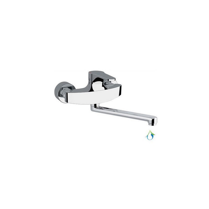 MISCELATORE MONOCOMANDO LAVELLO A MURO LINEA SURF ECO Cromo