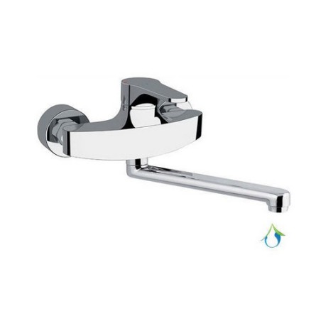 MISCELATORE MONOCOMANDO LAVELLO A MURO LINEA SURF ECO Cromo