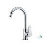 MISCELATORE MONOCOMANDO LAVELLO CANNA ALTA GIREVOLE LINEA SURF ECO Cromo