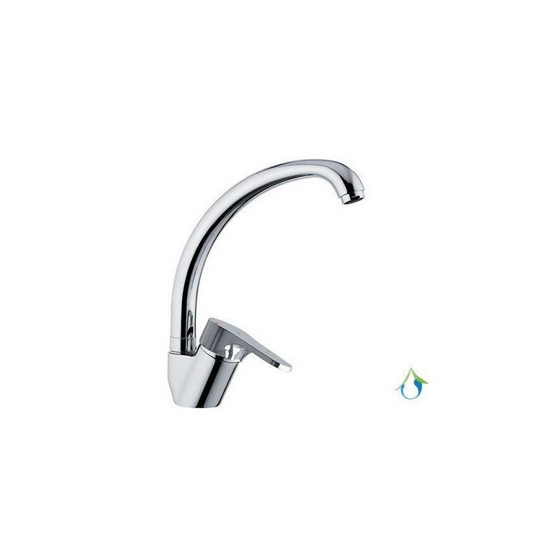MISCELATORE MONOCOMANDO LAVELLO BOCCA GIREVOLE LINEA SURF ECO Cromo