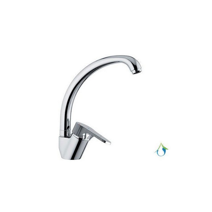 MISCELATORE MONOCOMANDO LAVELLO BOCCA GIREVOLE LINEA SURF ECO Cromo