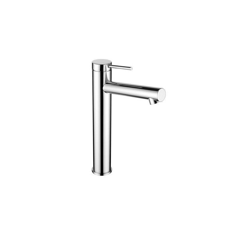 MISCELATORE MONOCOMANDO LAVABO ALTO SENZA SCARICO ALBA PVD Grigio