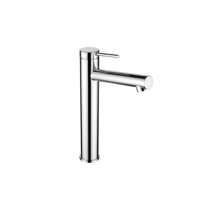 MISCELATORE MONOCOMANDO LAVABO ALTO SENZA SCARICO ALBA PVD Grigio