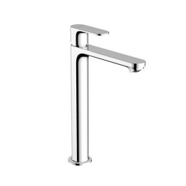 MISCELATORE MONOCOMANDO LAVABO ALTO CON SCARICO REBRIS S Cromo