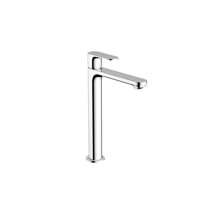 MISCELATORE MONOCOMANDO LAVABO ALTO CON SCARICO REBRIS S Cromo