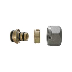ADATTATORE PER TUBO MULTISTRATO NICHELATO 20 x 2.5 - 3/4 x 18