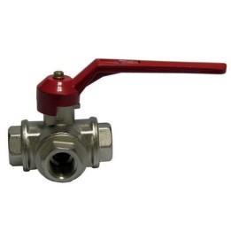 VALVOLA A SFERA A 3 VIE CON LEVA 1" (DN 25) foro a T