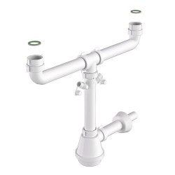 SIFONE FIASCA UNIVERSALE 2 VIE 1"1/2 1"1/4 1"1/2 - 1"1/4