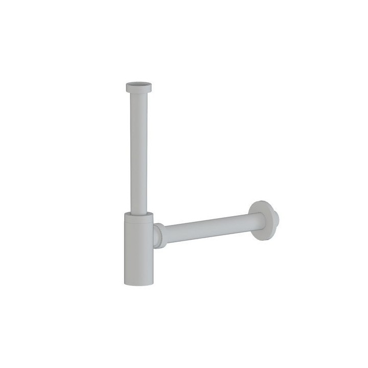 SIFONE TONDO IN ABS PER LAVABO 1"1/4 Bianco Lucido