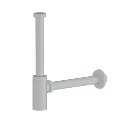 SIFONE TONDO IN ABS PER LAVABO 1"1/4 Nero Opaco