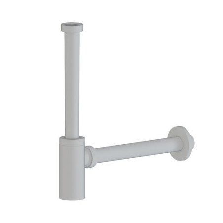 SIFONE TONDO IN ABS PER LAVABO 1"1/4 Nero Opaco