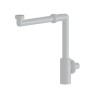 SIFONE SALVASPAZIO PER LAVABO IN ABS MINIMALISTA 1"1/4 Bianco Lucido