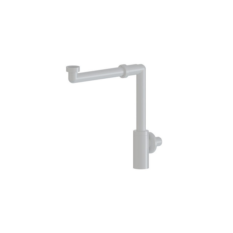 SIFONE SALVASPAZIO PER LAVABO IN ABS MINIMALISTA 1"1/4 Nero Opaco