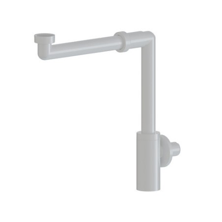 SIFONE SALVASPAZIO PER LAVABO IN ABS MINIMALISTA 1"1/4 Nero Opaco
