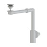 SIFONE SALVASPAZIO PER LAVABO IN ABS CON PILETTA CLICK CLACK MINIMAL D. 32 Bianco Lucido