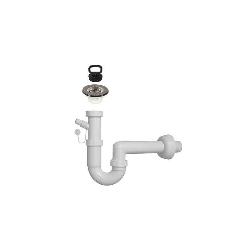 SIFONE A U 1"1/2 UNA VIA ATTACCO LAVASTOVIGLIE PILETTA 1"1/2 1"1/2 D.40