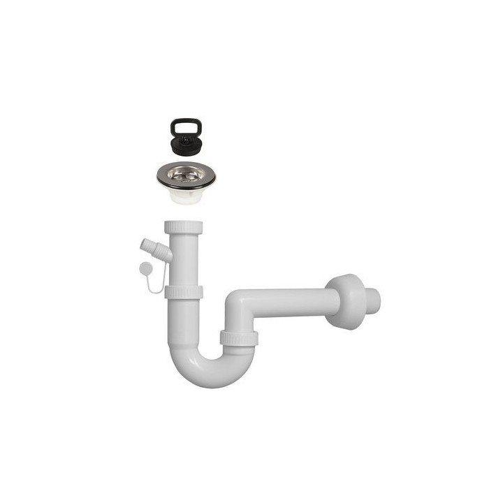 SIFONE A U 1"1/2 UNA VIA ATTACCO LAVASTOVIGLIE PILETTA 1"1/2 1"1/2 D.40