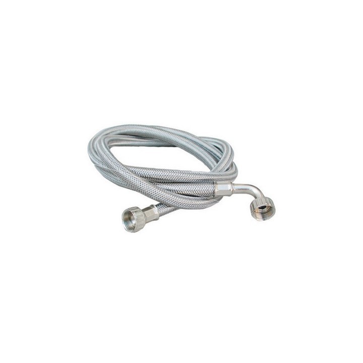 TUBO CARICO LAVATRICE INOX CON CURVA mt. 1,50