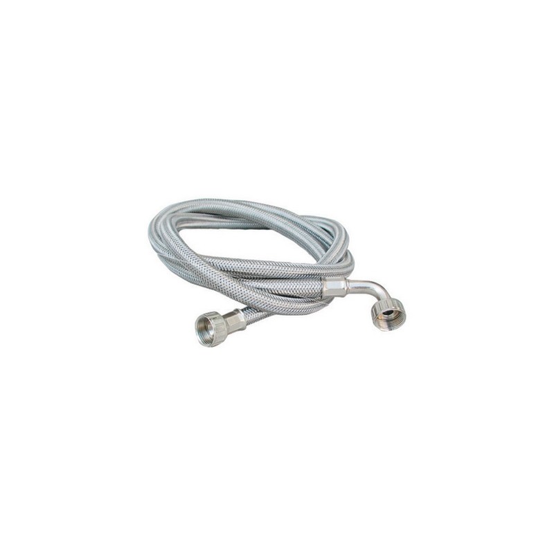 TUBO CARICO LAVATRICE INOX CON CURVA mt. 4,00