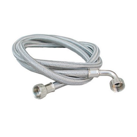 TUBO CARICO LAVATRICE INOX CON CURVA mt. 4,00