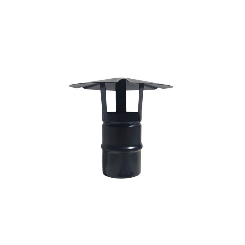 CAPPELLO CINESE INOX304 PER CANNE FUMARIE A PELLET NERO Diam. 80