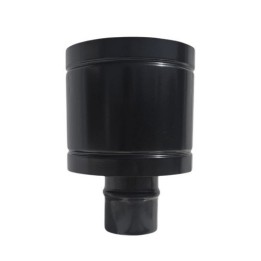 CAPPELLO ANTIVENTO INOX304 PER CANNE FUMARIE A PELLET NERO Diam. 80