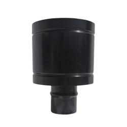CAPPELLO ANTIVENTO INOX304 PER CANNE FUMARIE A PELLET NERO Diam. 80