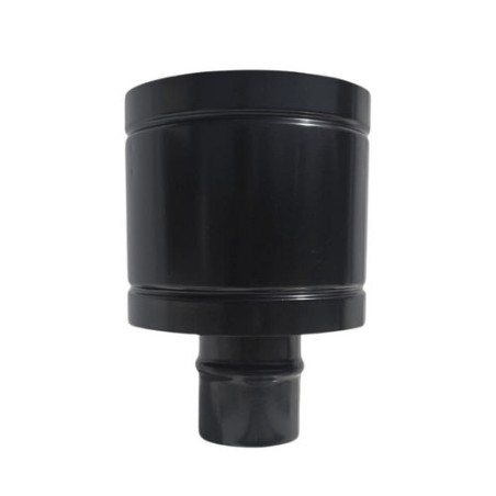 CAPPELLO ANTIVENTO INOX304 PER CANNE FUMARIE A PELLET NERO Diam. 80