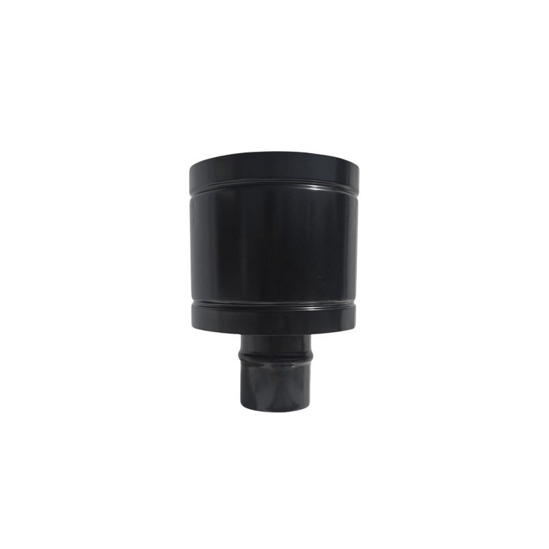 CAPPELLO ANTIVENTO INOX304 PER CANNE FUMARIE A PELLET NERO Diam. 100