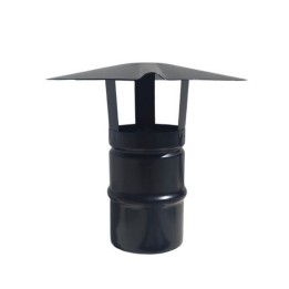 CAPPELLO CINESE INOX304 PER CANNE FUMARIE A LEGNA NERO Diam. 160