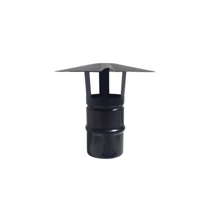 CAPPELLO CINESE INOX304 PER CANNE FUMARIE A LEGNA NERO Diam. 160