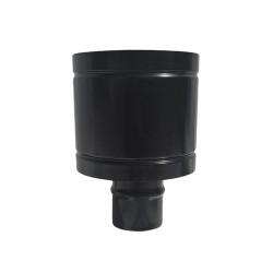 CAPPELLO ANTIVENTO INOX304 PER CANNE FUMARIE A LEGNA NERO Diam. 140