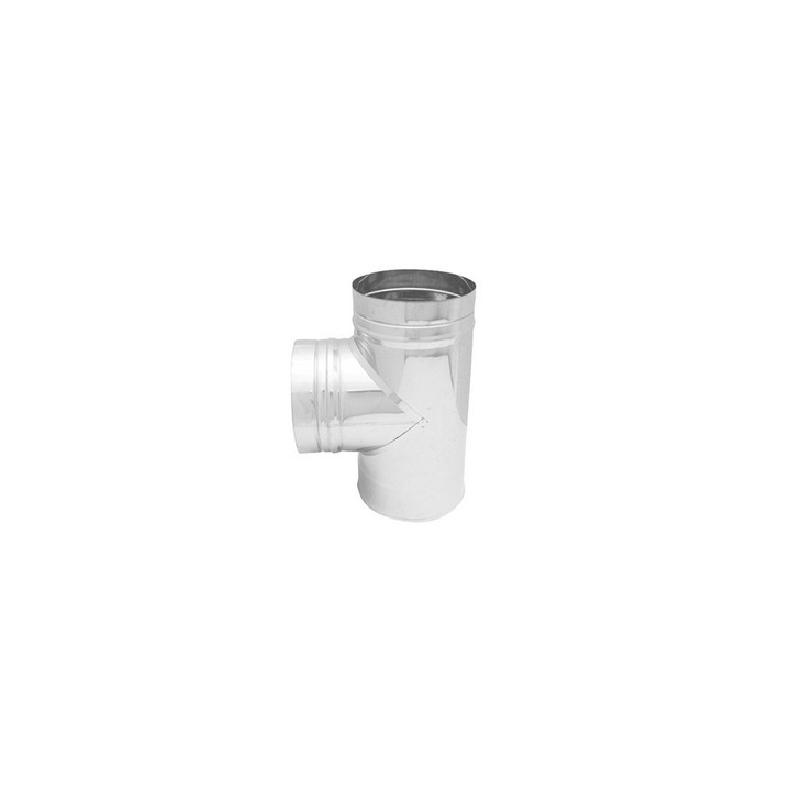 TEE IN ACCIAIO 316L A 90° PER CANNE FUMARIE Diam. 80