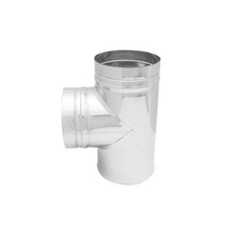 TEE IN ACCIAIO 316L A 90° PER CANNE FUMARIE Diam. 100