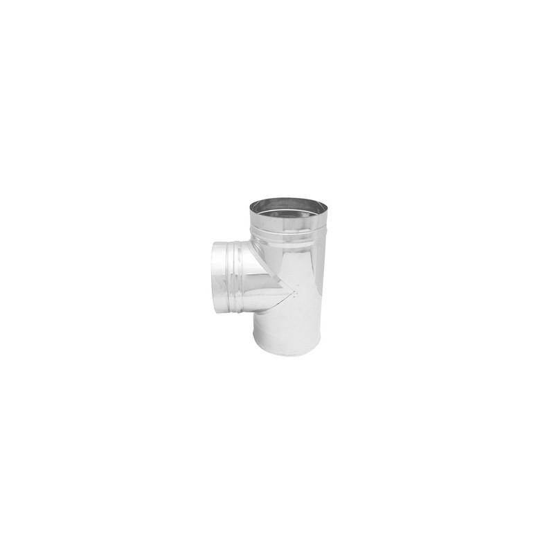 TEE IN ACCIAIO 316L A 90° PER CANNE FUMARIE Diam. 100