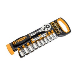 SET 12PZ CRICCHETTO REVERSIBILE CON BUSSOLE DA 3/8" 8-19 mm