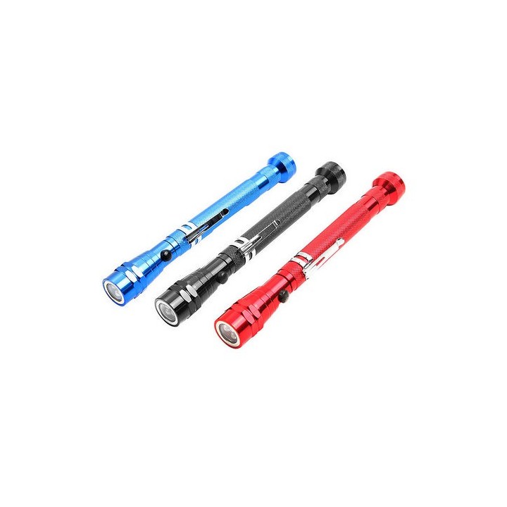 TORCIA LED IN ALLUMINIO TELESCOPICA E MAGNETICA DISPLAY -