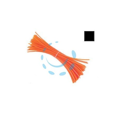 FILO PER DECESPUGLIATORE IN NYLON QUADRO ARANCIO - mm.4 in spezzoni da cm.36 - conf. 30 pezzi