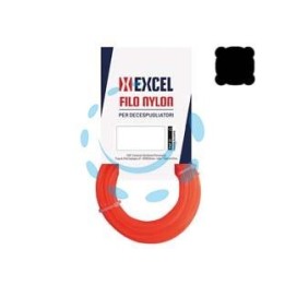 FILO PER DECESPUGLIATORE IN NYLON QUADRO ARANCIO - mm.2 in matassa da mt.15