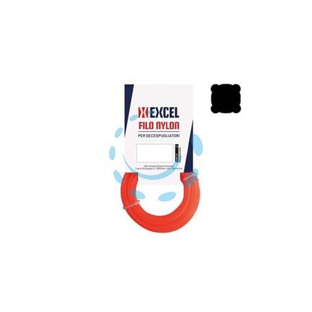 FILO PER DECESPUGLIATORE IN NYLON QUADRO ARANCIO - mm.3 in matassa da mt.100
