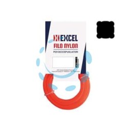FILO PER DECESPUGLIATORE IN NYLON QUADRO ARANCIO - mm.4 in matassa da mt.25