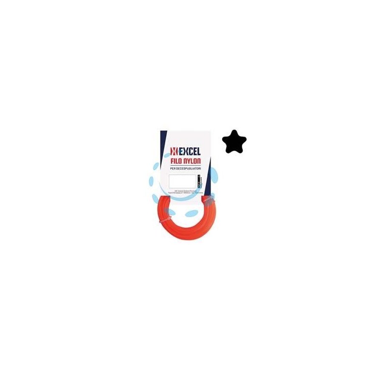 FILO PER DECESPUGLIATORE IN NYLON PENTAGONO ARANCIO - ø mm.2,4 in matassa da mt.15