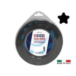FILO PER DECESPUGLIATORE IN NYLON PENTAGONO NERO - ø mm.3,3 in matassa da mt.12