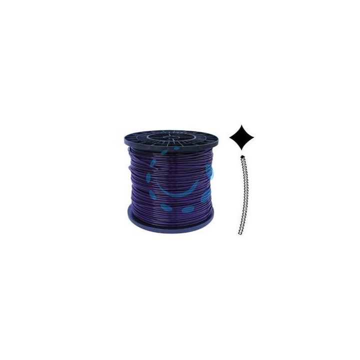 FILO NYLON "PLATINO" SEGHETTATO VIOLA PER DECESPUGLIATORE - ø mm.3,3 - bobina mt.200