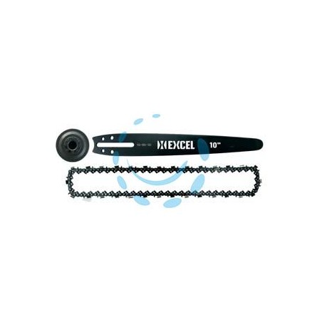 KIT BARRA CARVING+CATENA+CAMPANA FRIZIONE PER MOTOSEGA CM.25 - cm.25-10" - passo 1/4"-050" (mm.1,3)