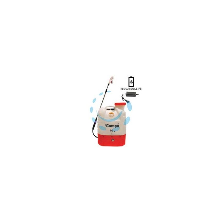 POMPA A ZAINO A BATTERIA PIOMBO 12V LT.16 - cm.38x18,5x52h.