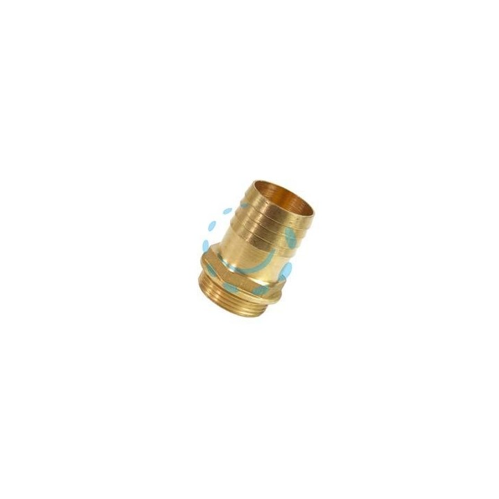RACCORDO FILETTATO E PORTAGOMMA IN OTTONE - filetto M 3/4" portagomma ø mm.20