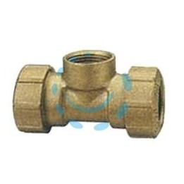 RACCORDO VX A "T" FEMMINA PER TUBO POLIETILENE ART.035 - F 1/2" x ø mm.20