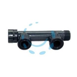 RACCORDI MANIFOLD PVC CON ORING - 2 uscite con ghiera 1"