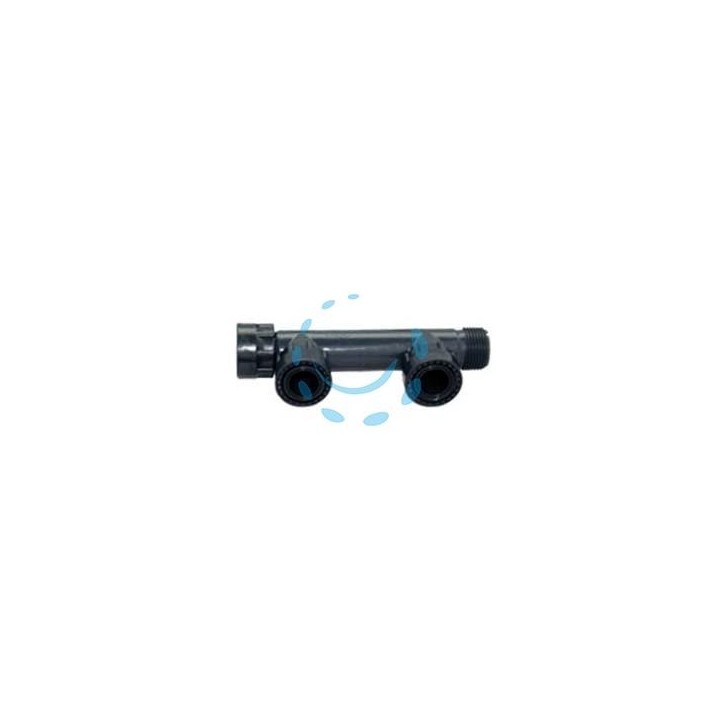 RACCORDI MANIFOLD PVC CON ORING - 2 uscite con ghiera 1"